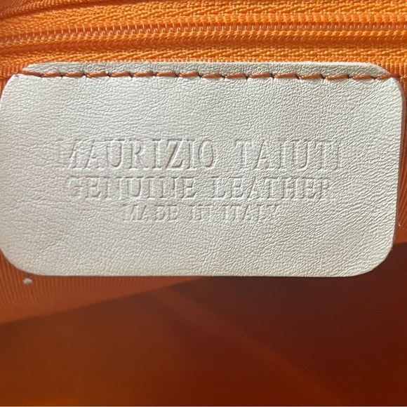 MAURIZIO TAIUTI Leather Floral Hand Painted Hobo Bag Crescent Boho Summer - Picture 11 of 15